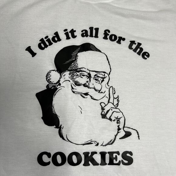 Gildan Other - I Did It For The Cookies White Santa Tee 2XL
